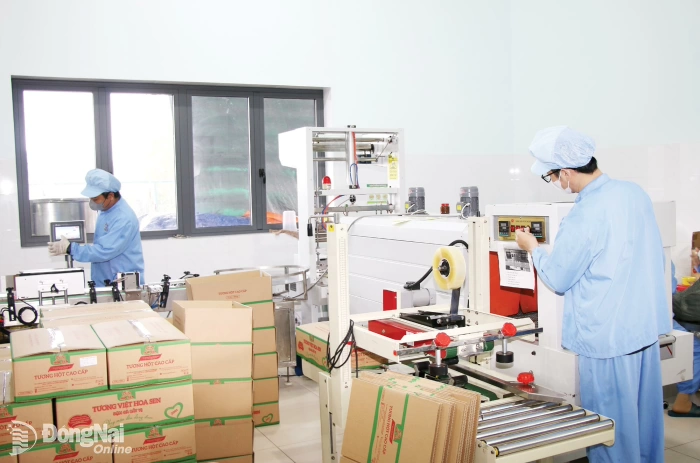 Hoạt động sản xuất ứng dụng dây chuyền công nghệ tại Cơ sở nước chấm Hoa Sen (ở phường Bình Lộc, thành phố Đồng Nai). Ảnh: Hải Quân